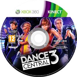 Cartridge artwork for Dance Central 3 on the Microsoft Xbox 360.